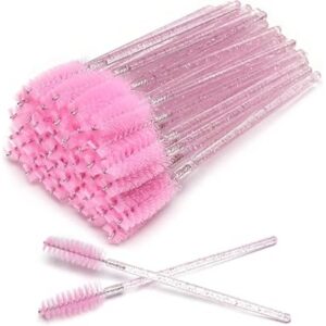 huaxiyan 50 pcs disposable eyelash brushes mascara wands eye lash eyebrow applicator cosmetic makeup 68.0